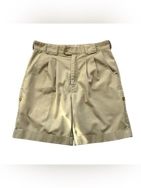 Vintage chino pleated shorts
